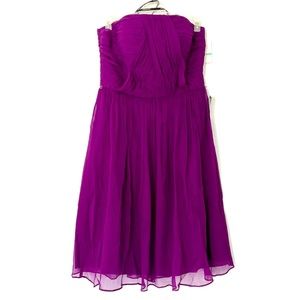 Magenta Silk Strapless Donna Morgan Dress NWT
